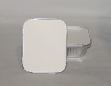 100 Silver Aluminium Foil Containers & Lids Size 2 Trays Takeaway Indian Chinese