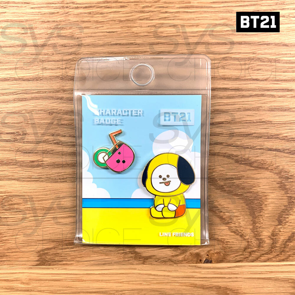 BTS BT21 Official Authentic Goods Metal Badge Summer Ver 8SET by