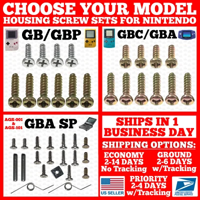 Screw Set for Nintendo Console Housing Game Boy/Color/Advance/GBA/SP/GB/GBP/GBC