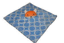 Hudson Baby Soft Blue FOX Infant Plush Lovey Security Blanket