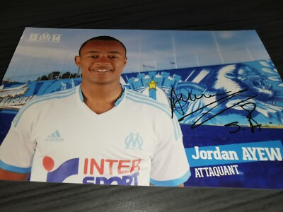 Jordan Ayew hand signed Olympique Marseille Club autograph card