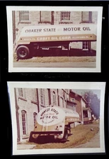 Vintage 1960's QUAKER STATE Oil Tanker BLACK & WHITE PICTURES (Great Condition!)