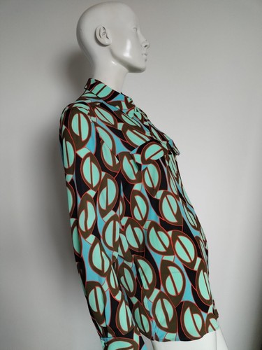 MARC CAIN multicoloured long sleeve top blouse shirt size N 4 - Picture 6 of 12