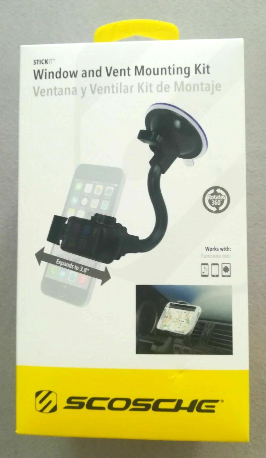 Scosche StickIT Window And Vent Mounting Kit For Mobile Devi