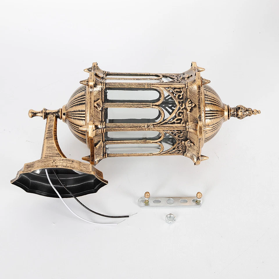 Antique Brass Outdoor Wall Light Sconce  Exterior Light Fixtures / - Image 2 of 4