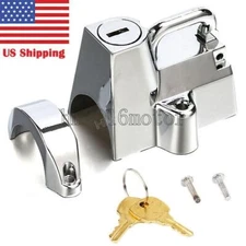 Chrome Motorcycle Helmet Lock For Harley Sportster Softail Dyna Touring Chopper