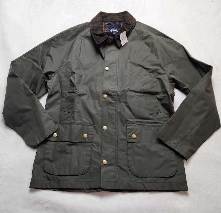 New men's M L XL J Crew Factory plaid lined Waxed twill New men's M L XL J Crew Factory plaid lined Waxed twill