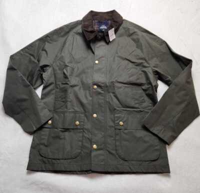 New men's M L XL J Crew Factory plaid lined Waxed twill New men's M L XL J Crew Factory plaid lined Waxed twill