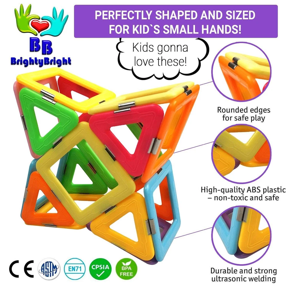 40 Pcs Learning Building Blocks Tiles Kids Toys Gifts For Boy Girls 3-9 Year Old - Image 4 of 4
