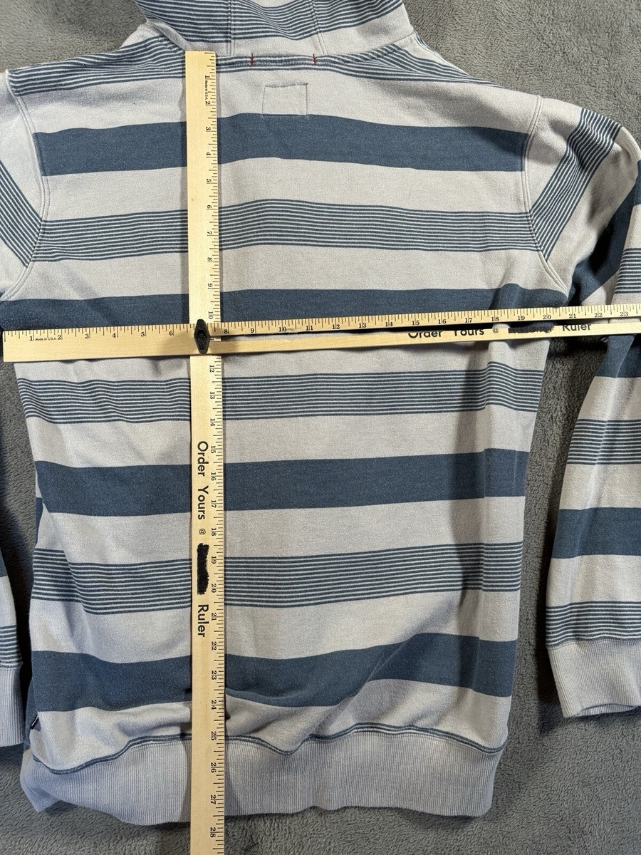 VINTAGE Quicksilver Hoodie Jacket Adult XL Striped Full Zip VINTAGE Quicksilver Hoodie Jacket Adult XL Striped Full Zip
