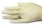 14k white gold .42ct SI2 I1 I diamond cluster ring 3.3g ladies unique size 7.5 — photo 8