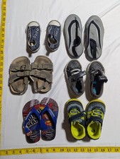 Boy's Toddler Shoe Lot Bundle 6 Pairs Sandals with light Use Free Shipping   