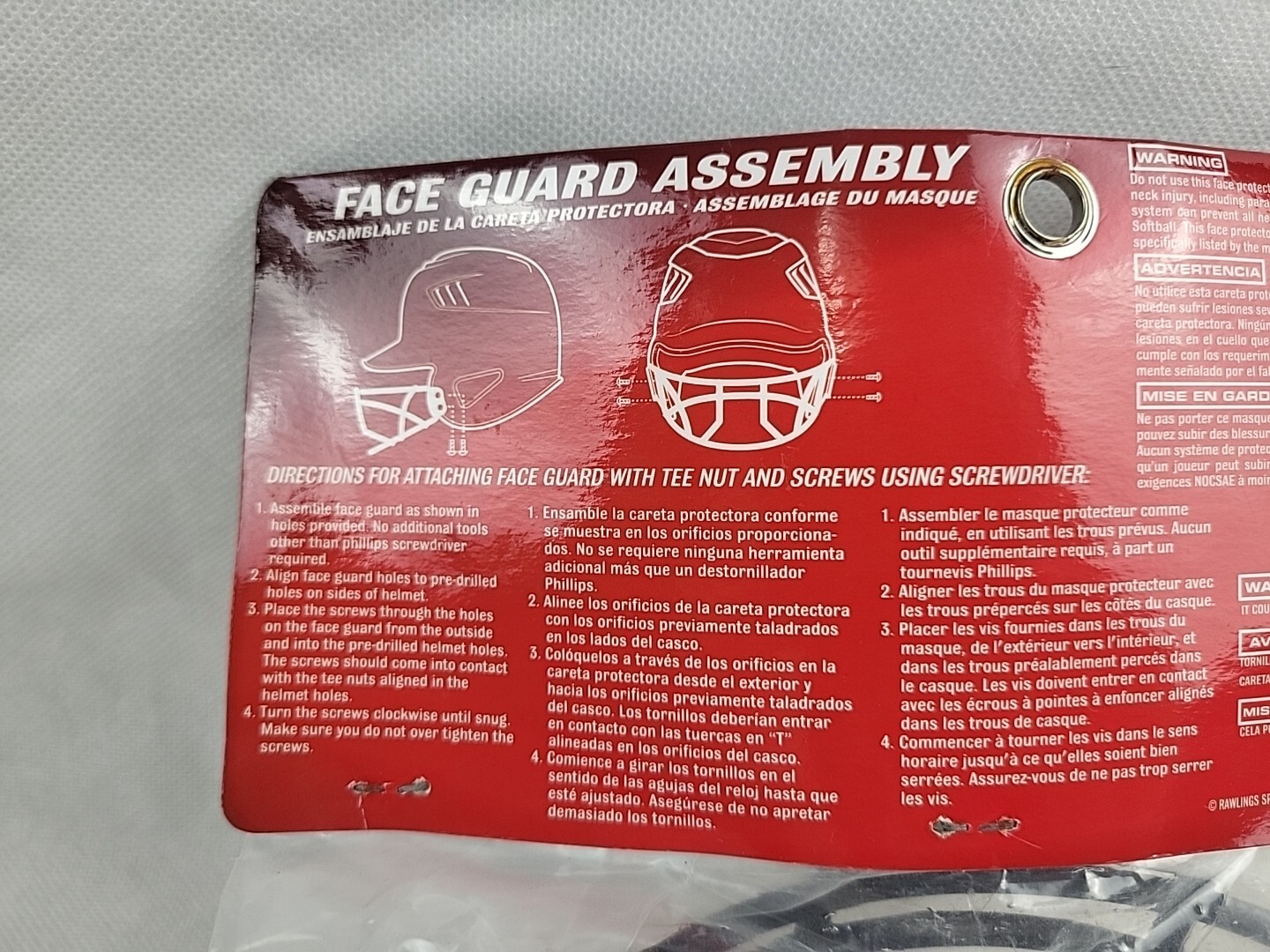 Rawlings Baseball Batting Helmet Face Guard MLB Protector BB1WG Brand New