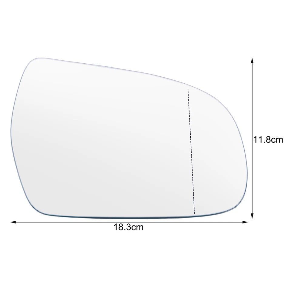 适用于奥迪 A4 Quattro S4 2011-16 14 右乘客侧镜玻璃替换件 — 第 2/4 张图片