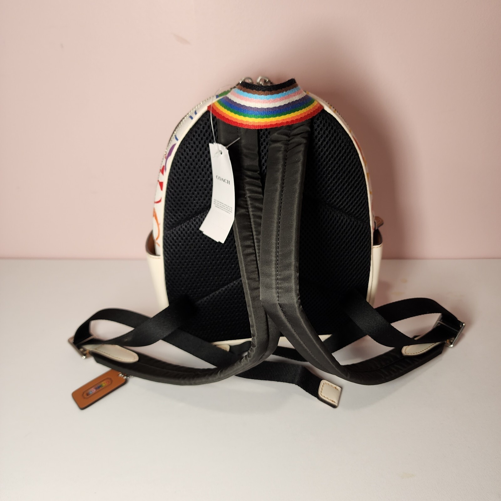 NWT COACH CK377 MINI COURT BACKPACK RAINBOW SIGNATURE PRIDE image 4
