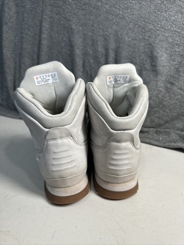 Timberland Boys Size 4.5 Hiking Boots White Canvas Lace Up Shoes Logo - Picture 8 of 11