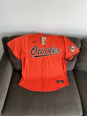 Nike Authentic Baltimore Orioles MLB Baseball Orange Jersey Men’s Sz: XL 