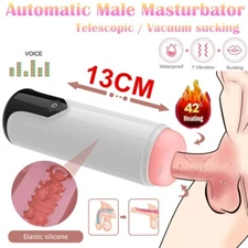 Male Masturbaters Automatic HandsFree Telescopic Cup Blowjob Stroker Men Sex Toy