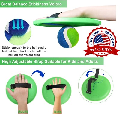 Juego De Pelota Y Cuchara De Playa | Set De Raquetas De Plástico Con Agarre Antideslizante | Actividad Al Aire Libre Para Niños Y Adultos