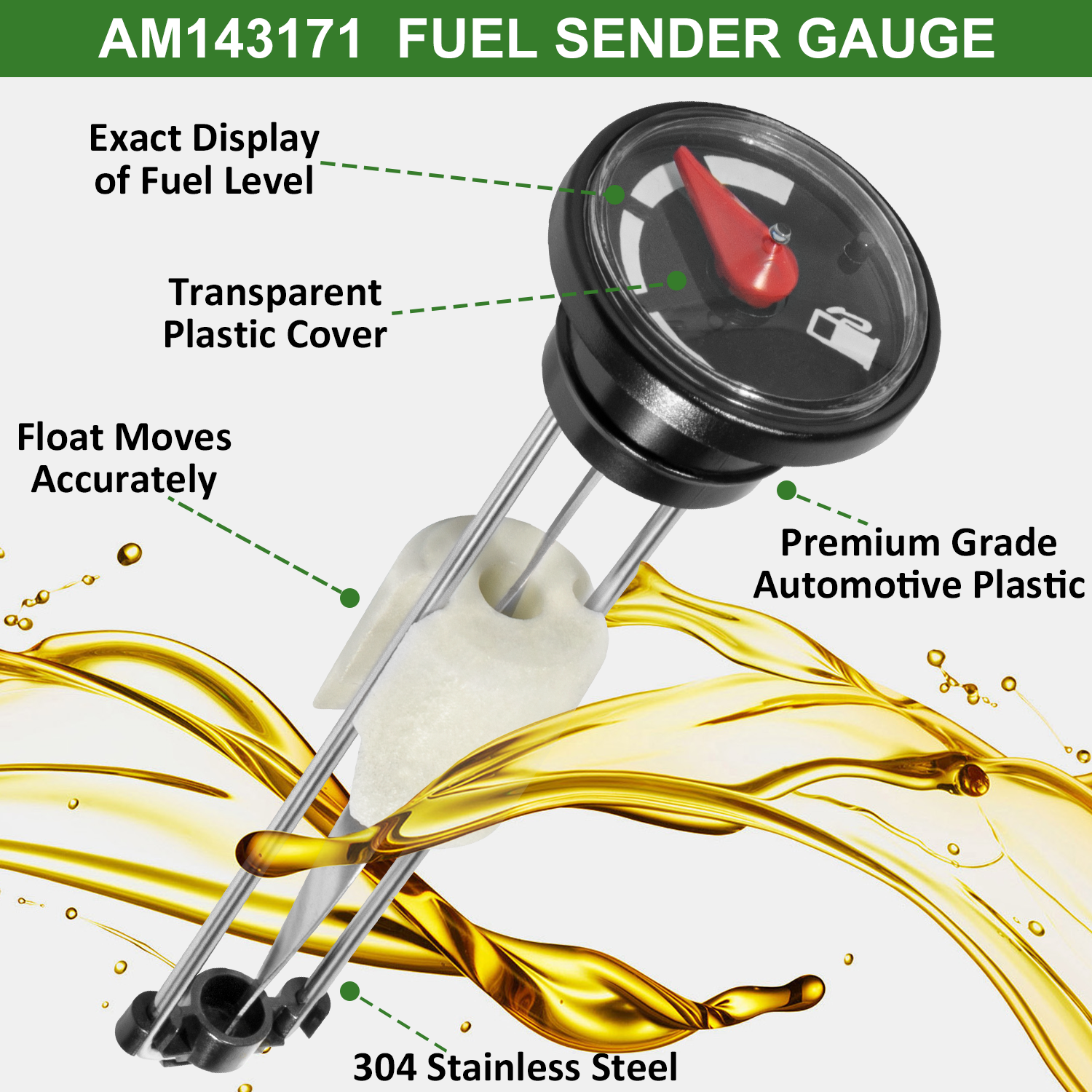 AM143171 Fuel Sender Gauge fit for John Deere Gator XUV 620I 625i 825i 850D 855D eBay