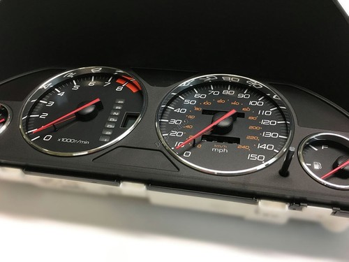 For Honda Prelude V 1996-2001 Dash Instrument Chrome Rings Polished Aluminium - Picture 8 of 12