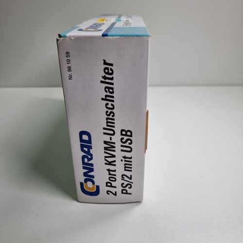 Conrad 2 port KVM Switch VGA PS/2 with USB - New NOS - RARE Vintage - Photo 4/8