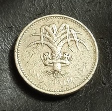 1990 one pound coin- Leek