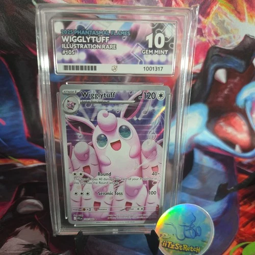 ACE 10 GM Wigglytuff 105/094 Phantasmal Flames IR, Pokemon TCG. NOT PSA.