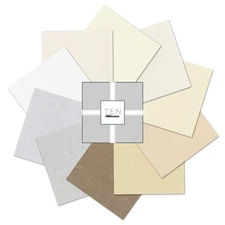 Quilter's Linen 10" Square Pack in Not Quite White Palette by Robert Kaufman
