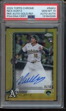 2025 Topps Chrome Nick Kurtz - Rookie Auto Gold /50 RC - PSA 10 GEM MT