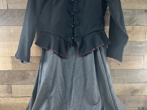 Vintage schwarz/rot Renaissance Theater Kostüm Kleid Gewand Dress - Bild 3 von 9