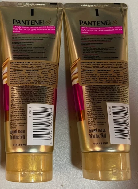 2x Acondicionador Pantene Pro-V 3 Minute Miracle Hair Fall Control, 150 ml Foto 2 de 2