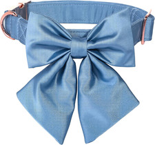 Bowtie Dog Collar - Comfortable Silk Dog Collar with Detachable Bow Tie for Medi