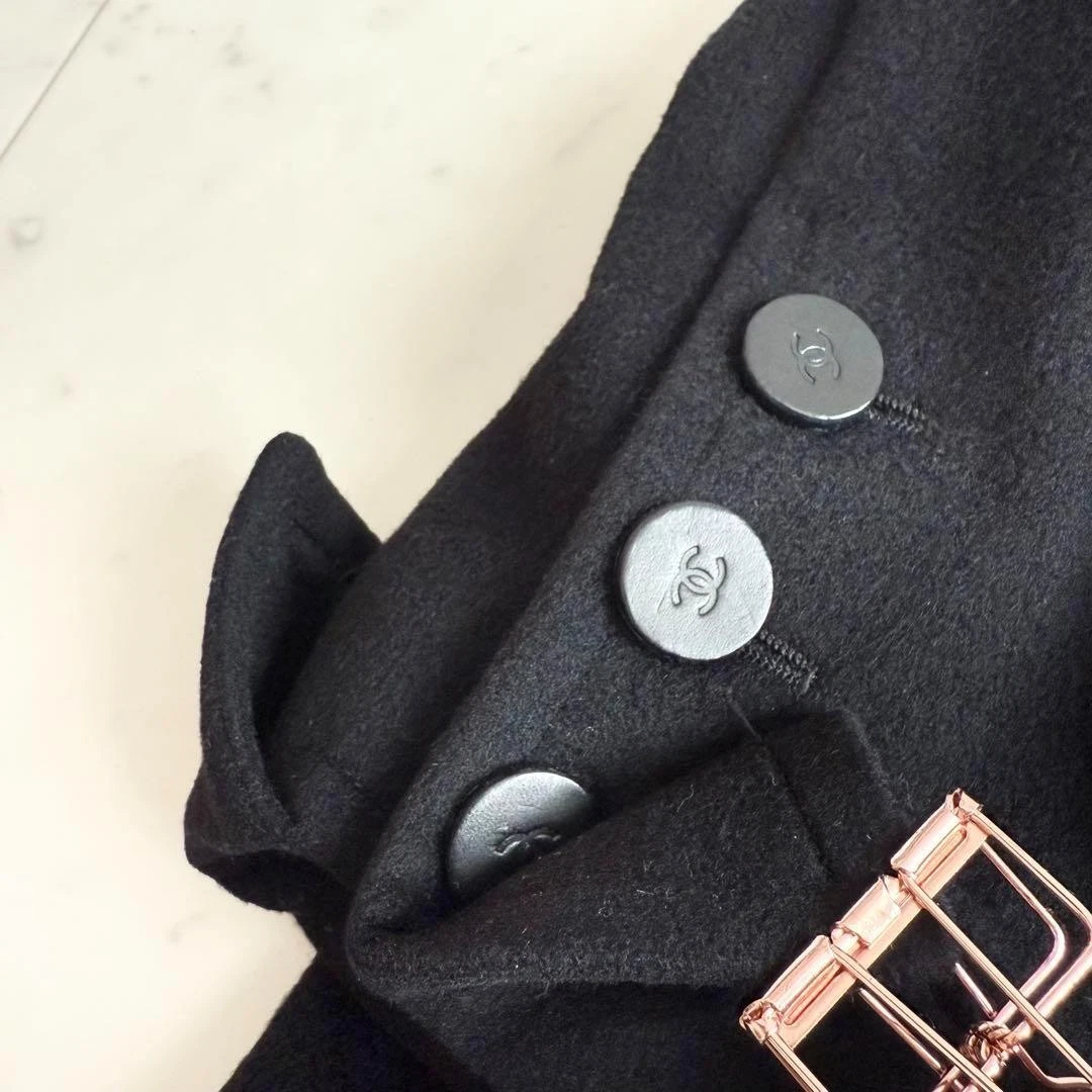 Cappotto Chanel Cashmere 100 Coco Mark Bottoni Lana