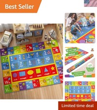 5x7 ABC Alphabet, Numbers  Shapes Rug   Educational Non-Slip Play Mat Carpet...