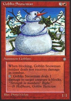 4x MTG Goblin Snowman, Light Play, English Ice Age