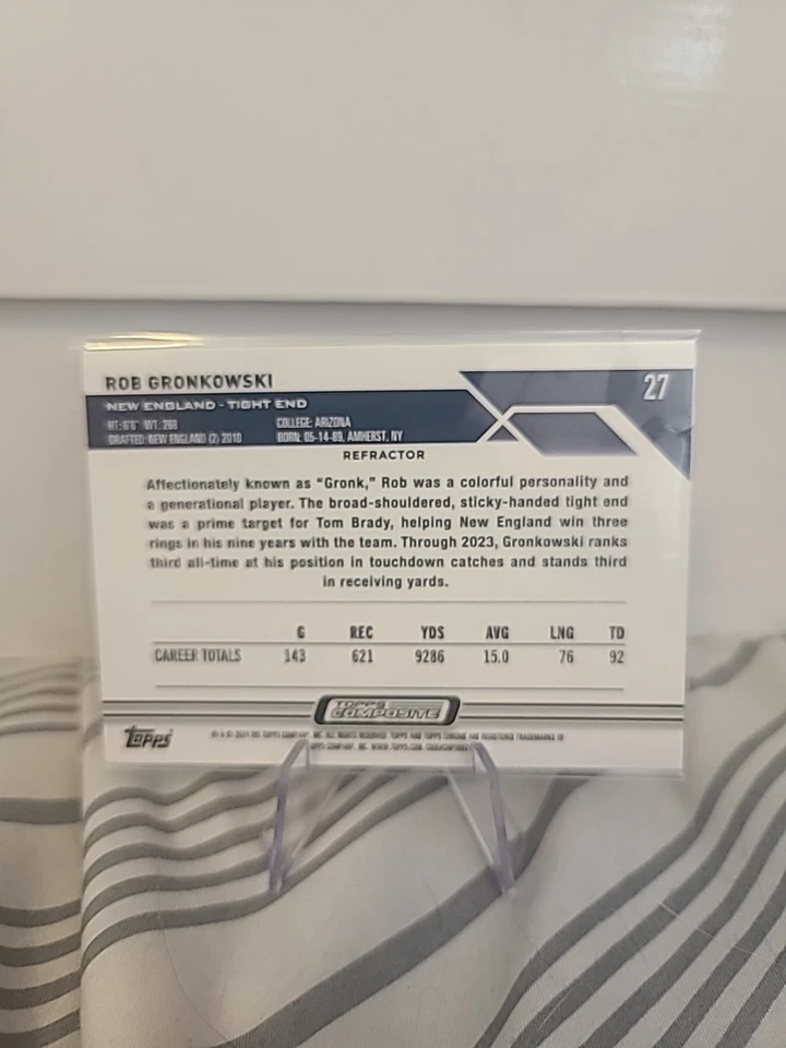 Rob Gronkowski - 2023 Topps Composite - Chrome - Silver Refractor #27 - Image 3 of 3