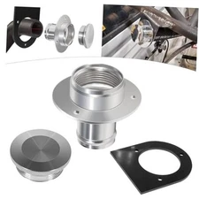 17-2530 Aluminum Remote Fuel Tank Filler Neck with Gas Cap & Weld-On Steel 