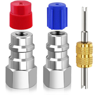 #ad #ad FANOVO R12 to R134a Conversion Kit High amp; Low Pressure Side Silver $15.17