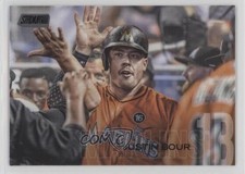 2018 Topps Stadium Club Black Foil Justin Bour #13 0b3