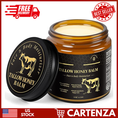 Crema De Sebo De Res Miel 4 Oz Para La Cara y La Piel Sevo Cevo Cebo Hidratante