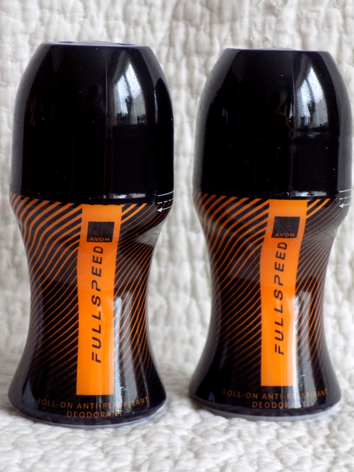 AVON 2 x FULL SPEED FOR HIM ROLL ON ANTI-PERSPIRANT DEODORANTS 50ml each  *NEW*