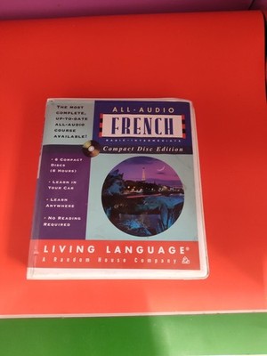 Living Language All Audio French Basic Intermediate 6 CDs + Guide Random House