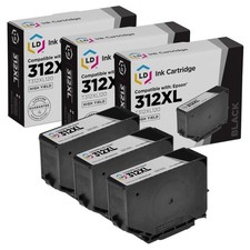 LD Replacement for Epson 312XL T312XL120 HY Black Ink 3PK for XP-15000, XP-8500
