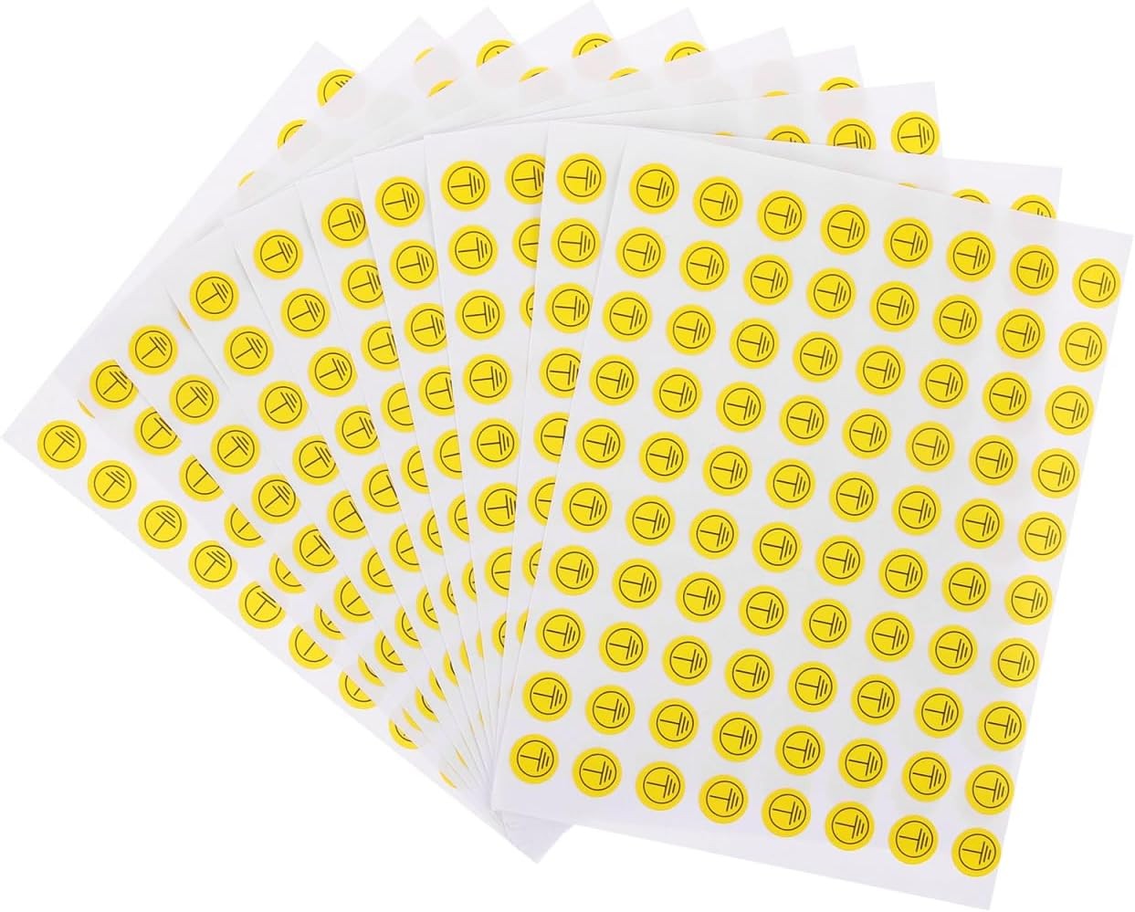 iplusmile 800pcs Ground Symbol Stickers Labels 1.00X1.00X0.10CM, Yellow 