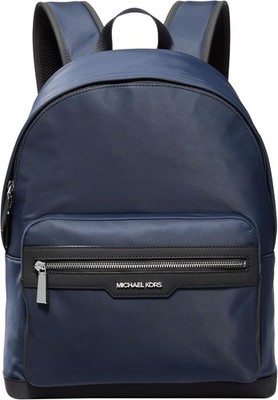 $198 Michael Kors Men's Malone Backpack Navy Nylon Logo Adjustable Strap NWT