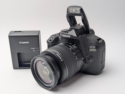 Canon EOS Rebel T7 2000D DSLR Camera w/ 18-55mm Lens Kit Tested Only 2K Shutter
