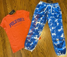 POLO RALPH LAUREN AUTHENTIC GIRLS ORIGINAL BRAND NEW 2Pc SET Size M 8-10 , NWT