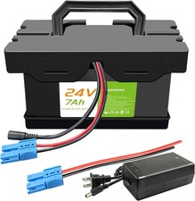 Compact 24V Lithium Battery 7Ah - Lightweight  Compatible with Ride-On Toys