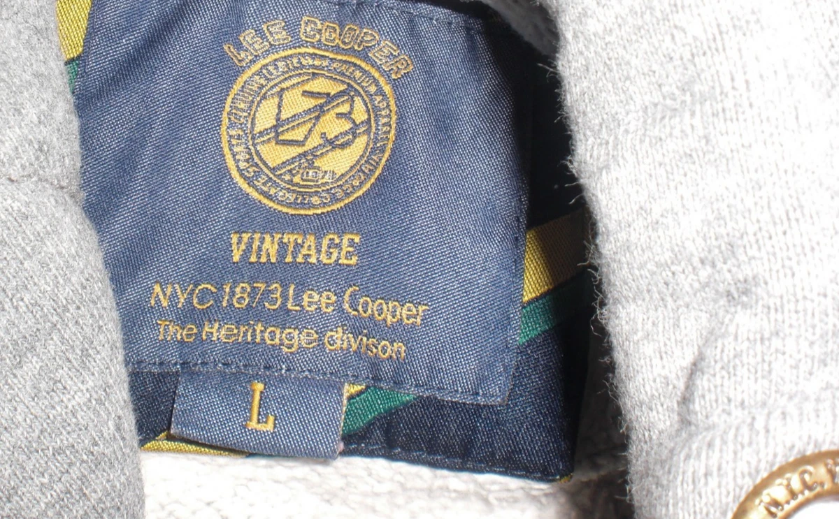 Sudadera con capucha gris grande Lee Cooper para hombre